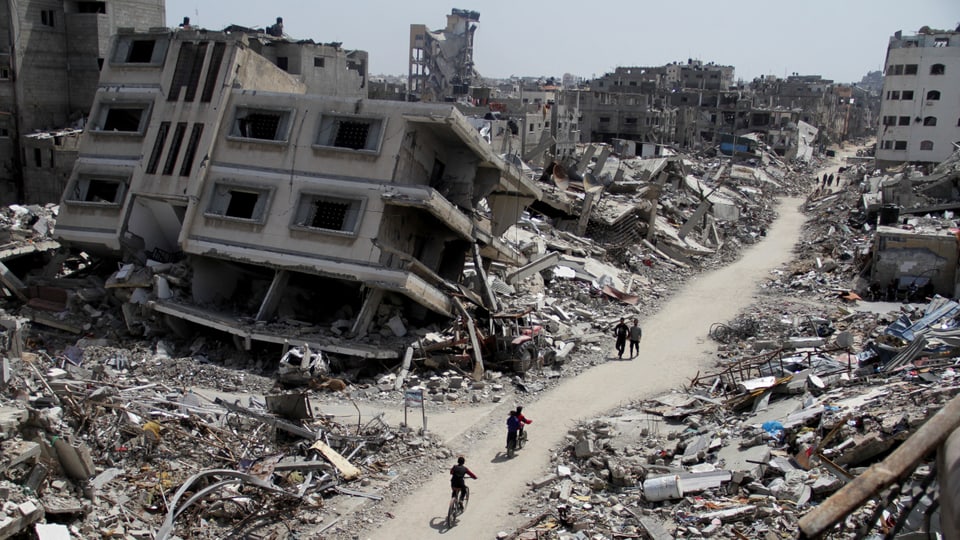 Zerbombtes Gaza.