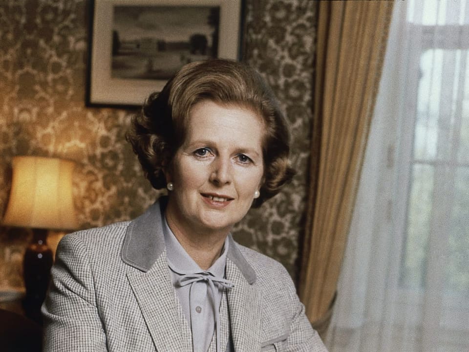 Zu sehen ist die ehemalige Premierministerin Margaret Thatcher auf einer Aufnahme von 1980.