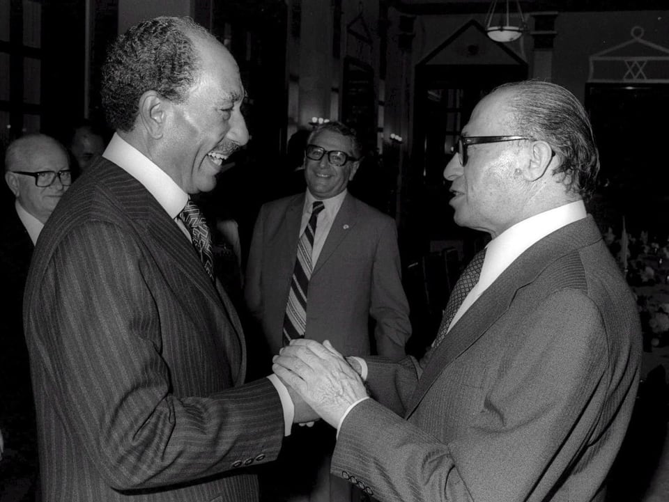 Anwar Sadat und Menachem Begin