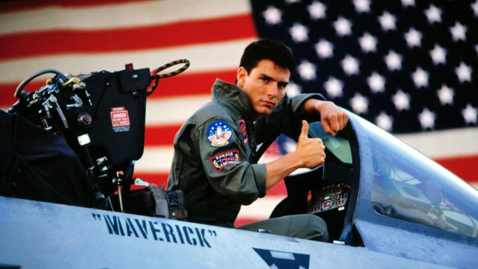 Tom Cruise als Düsenjäger-Pilot inm Film «Top Gun» .