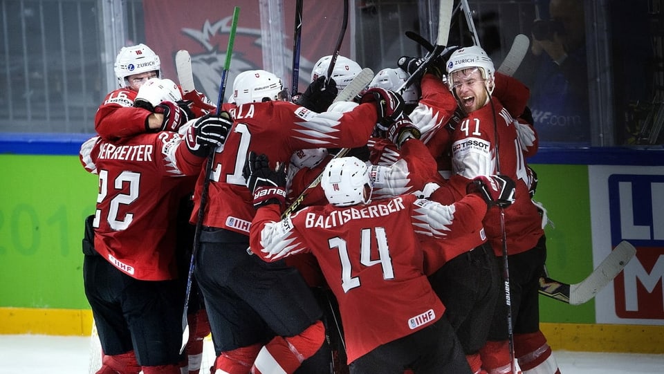 Grenzenloser Jubel nach dem Finaleinzug Eishockey Nati 2019