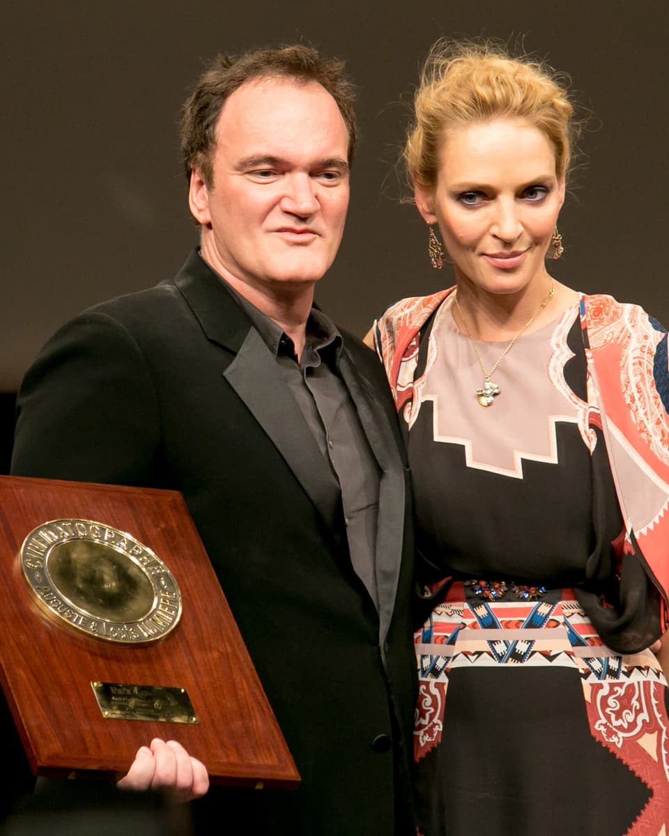 Kult-Regisseur Quentin Tarantino mit seiner Lieblingsschauspielerin Uma Thurman.