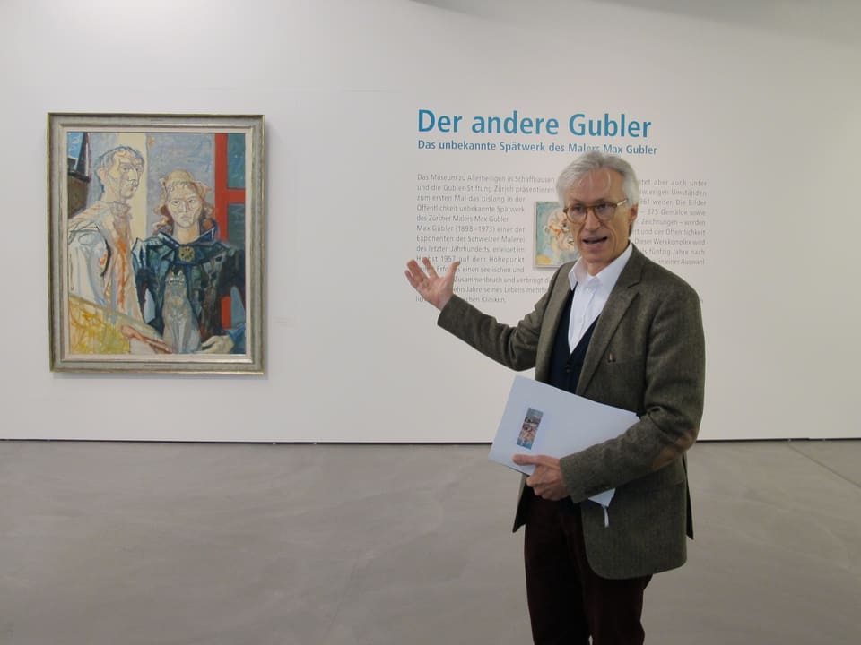 Kurator Matthias Fischer präsentiert die Ausstellung «Der andere Gubler».