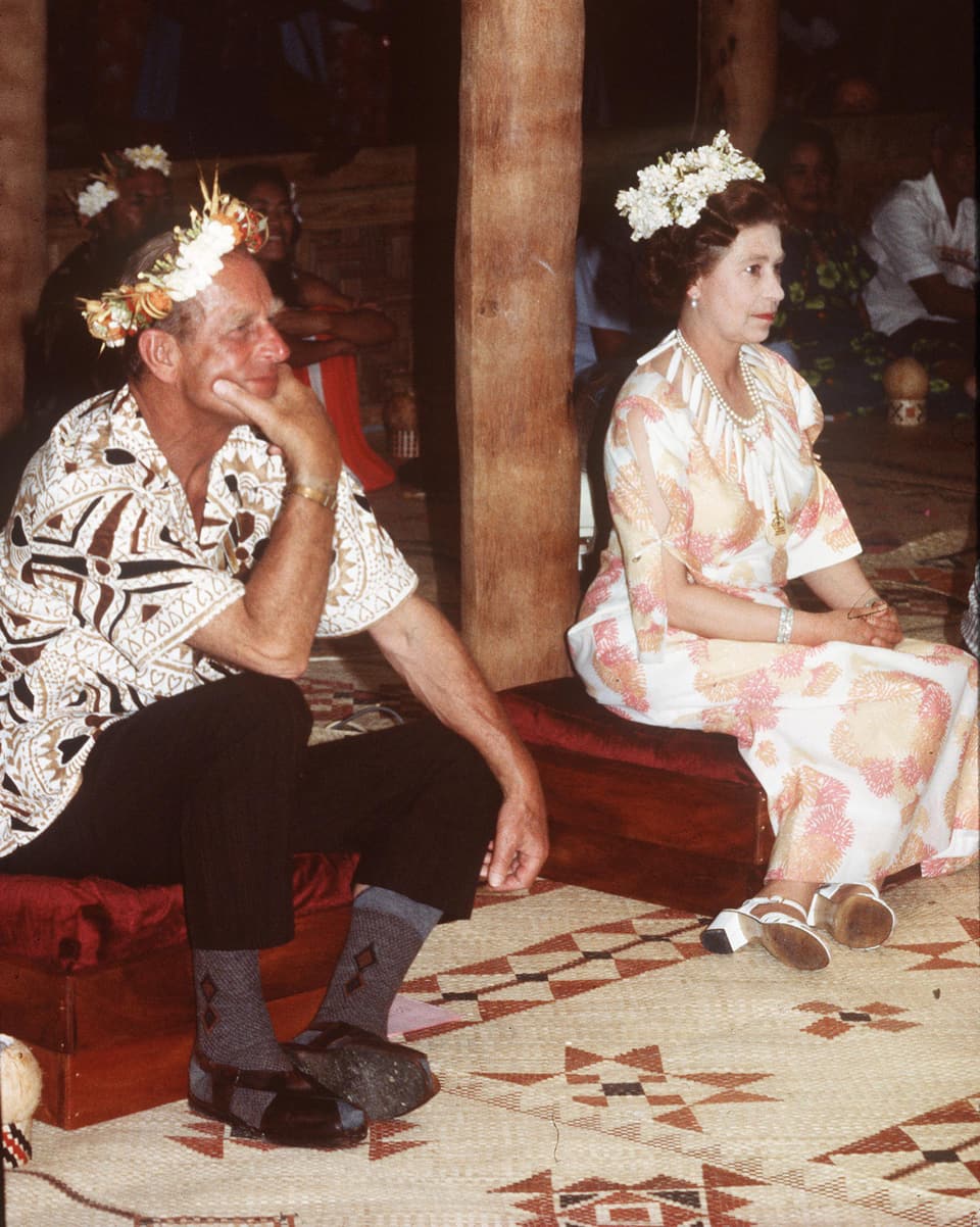 Prinz Philip und Queen Elizabeth in Tuvalu