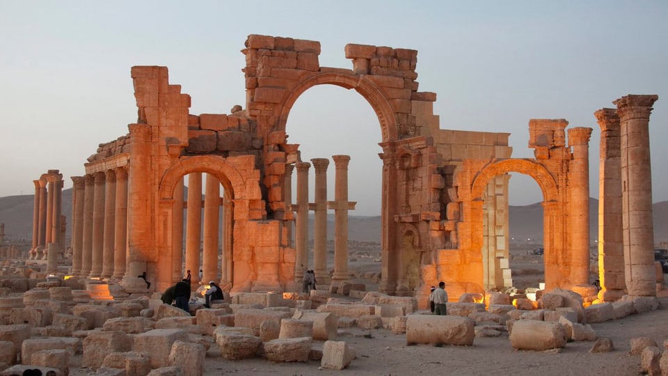 Die antike Ruinen-Stätte Palmyra in einer Aufnahme von 2010
