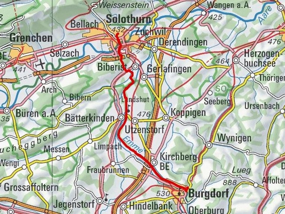 Etappe 7: Solothurn – Burgdorf
