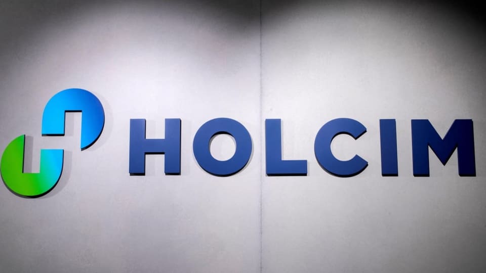 Holcim-Logo an Wand