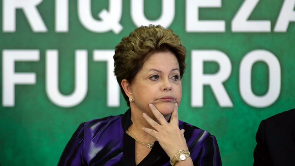 Dilma Rousseff in nachdenklicher Pose
