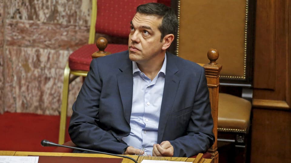 Tsipras im Parlament