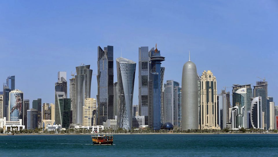 Die Skyline von Doha in Katar