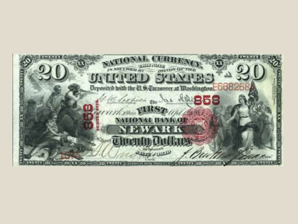Eine 20-Dollar-Note mit Pocahontas.