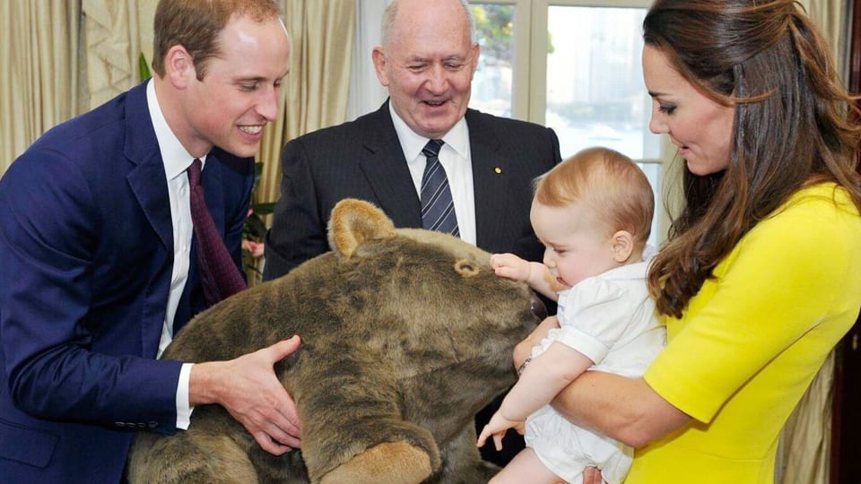 Kleine George trifft auf einen Wombat.