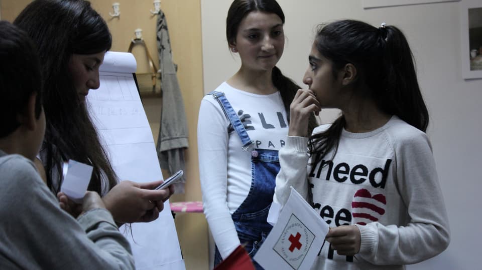 Freiwillige Jugendliche in Armenien.