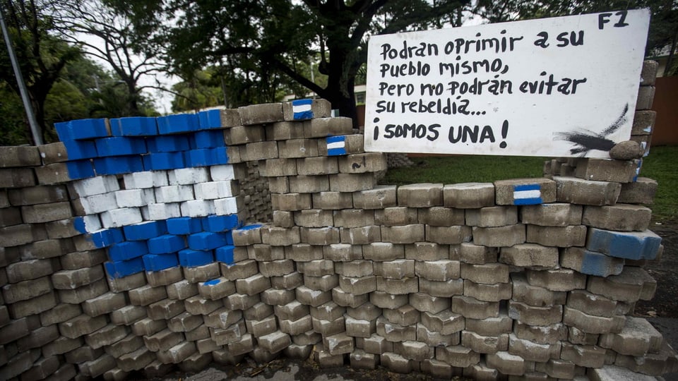 Strassenblockade in Nicaragua