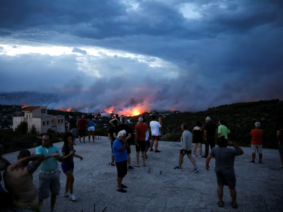 Von den Waldbränden betroffen ist die Region um die Hauptstadt Athen.