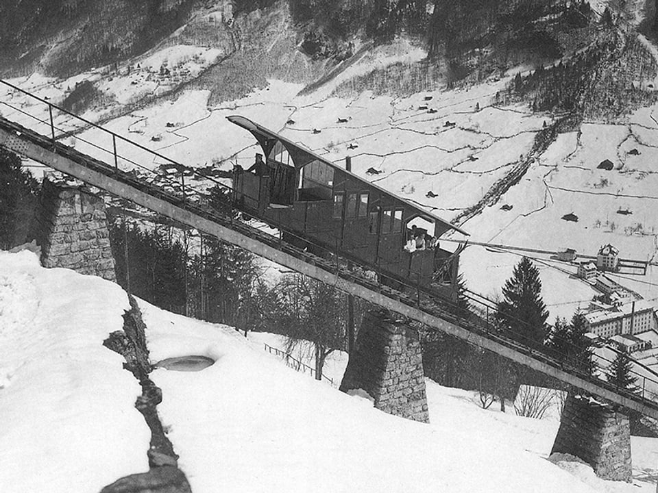 Braunwaldbahn Holzwagen 1907 bis 1938