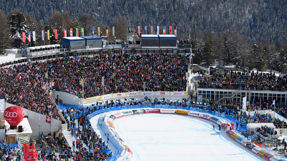 Tribüne Ski WM St. Moritz