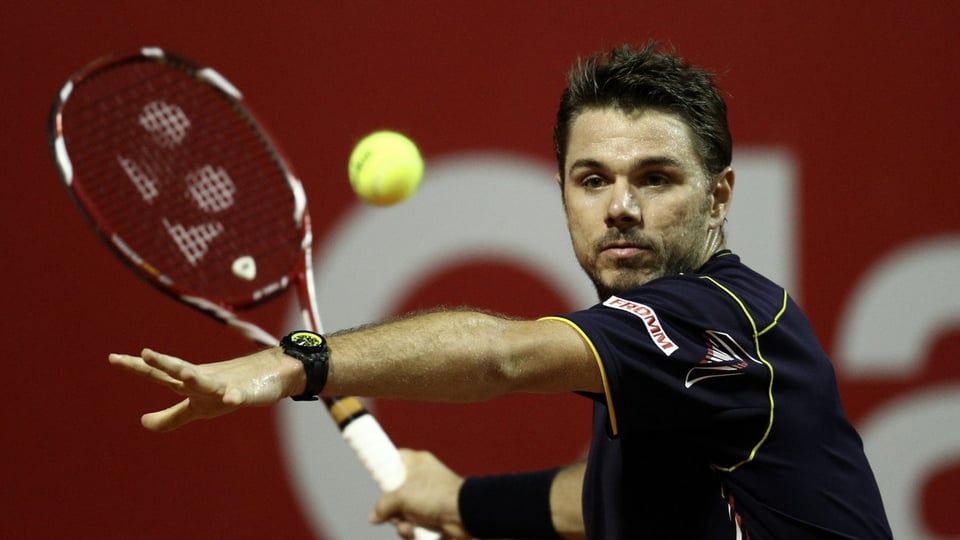 Stanislas Wawrinka beim Spiel gegen Daniel Gimeno-Traver.