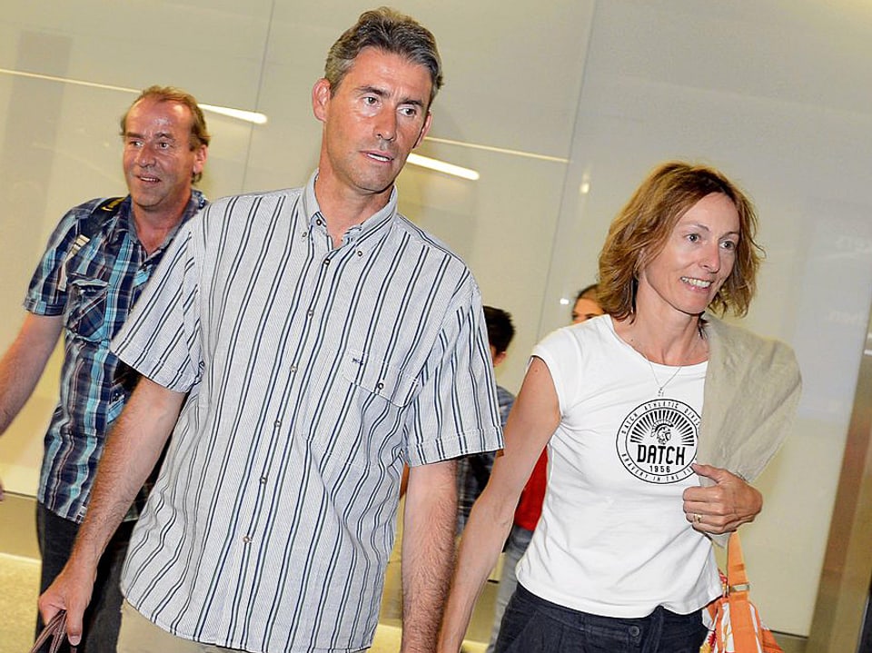 Varone und seine Frau am Flughafen Zürich.