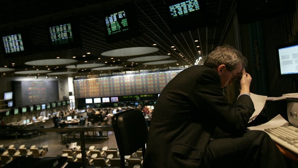 Trader an der Börse in Buenos Aires.