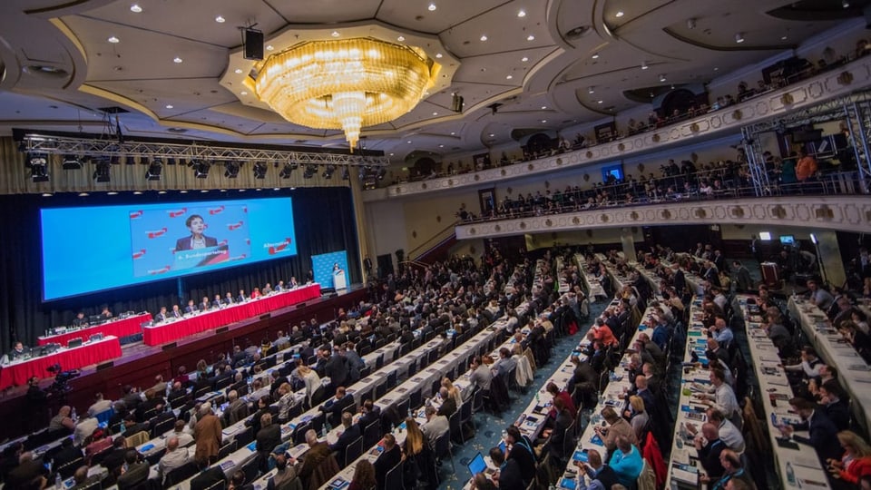 Frauke Petry spricht 2017 beim Bundesparteitag der Alternative für Deutschland im Maritim Hotel in Köln.