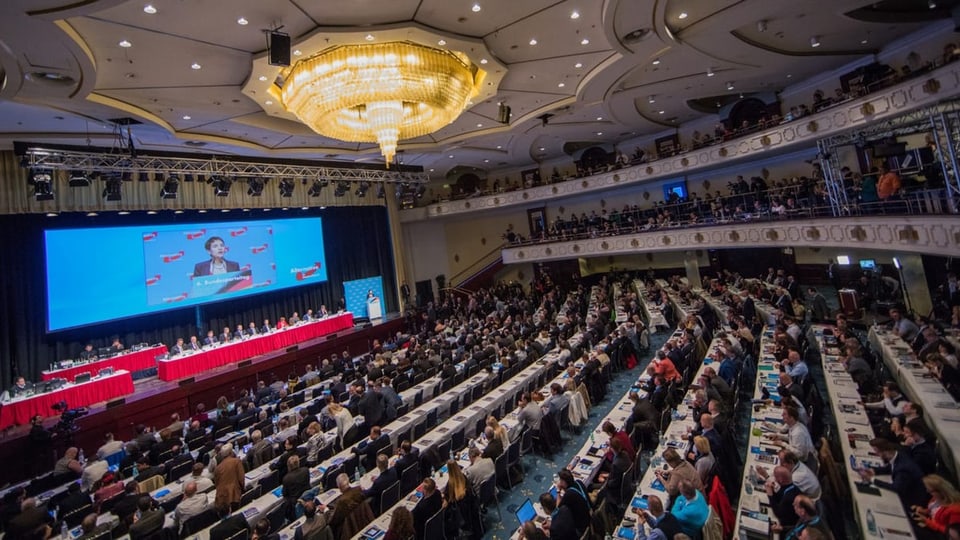 Frauke Petry spricht 2017 beim Bundesparteitag der Alternative für Deutschland im Maritim Hotel in Köln.