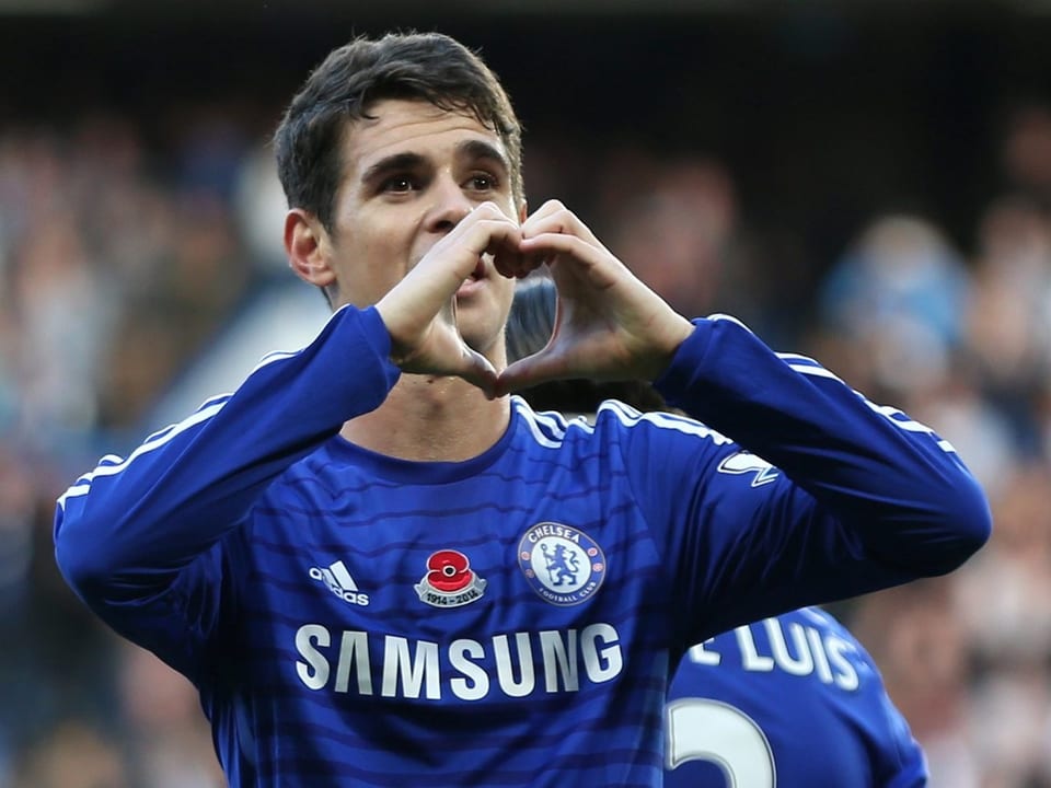 Oscar jubelt für Chelsea. 