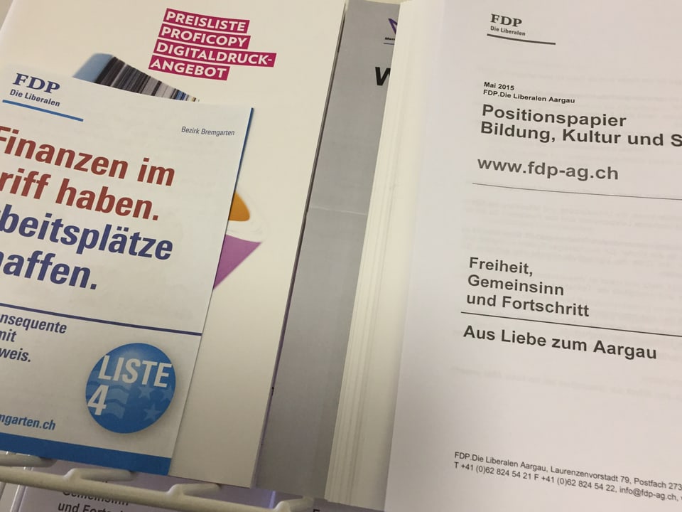 Papiere der FDP Aargau