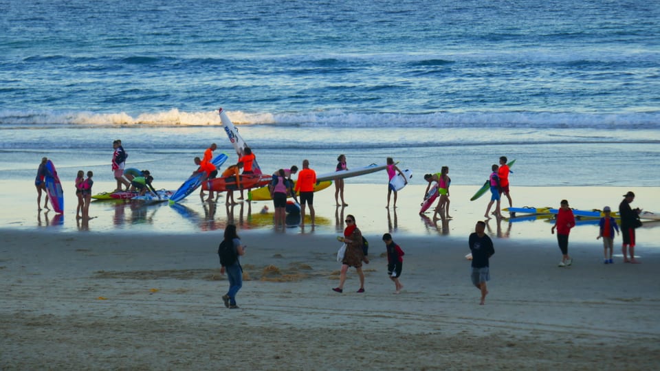 Surfer am Strand