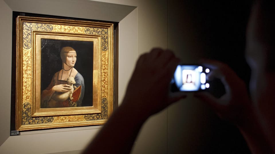 Da Vincis zweitberühmtestes Frauengemälde: «die Dame mit dem Hermelin». 