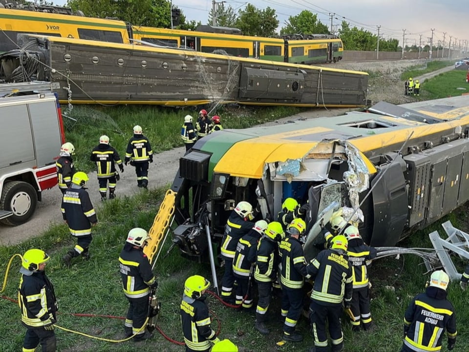 Rettungskräfte im Einsatz