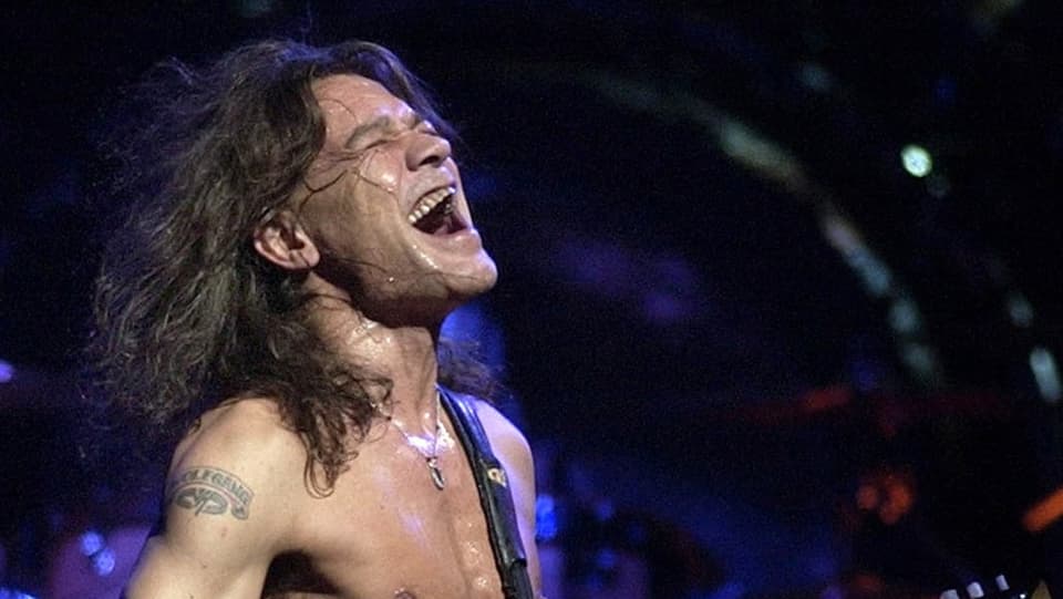 Porträt von einem Auftritt von Eddie Van Halen