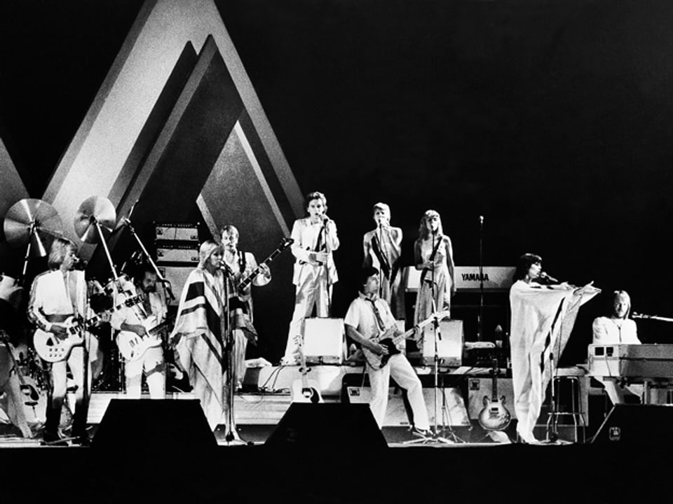 ABBA bei ihrem Auftritt im Hallenstadion am 28.10.1979.