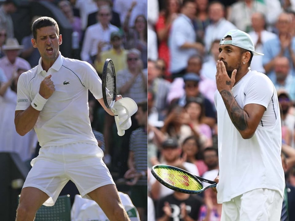 Novak Djokovic (l.) und Nick Kyrgios