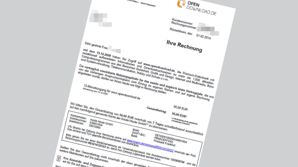 Brief von Opendownload.de