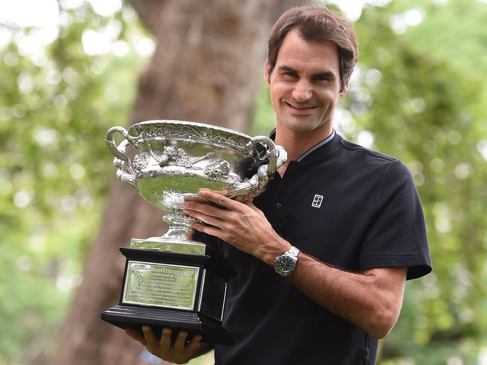 Roger Federer als Sieger der Australian Open 2017
