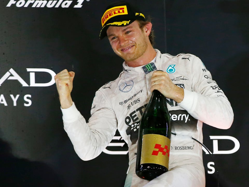 Nico Rosberg mit Champagner