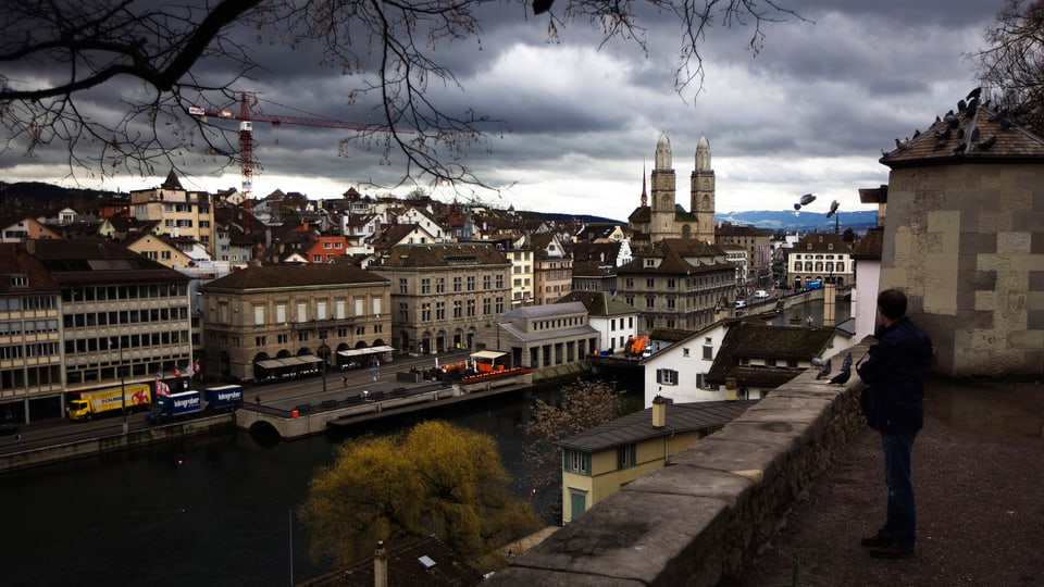 Blick über die Stadt Zürich.