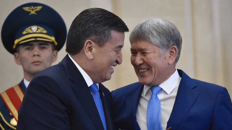 Scheenbekow mit Atambajew, 2017 in Bischkek