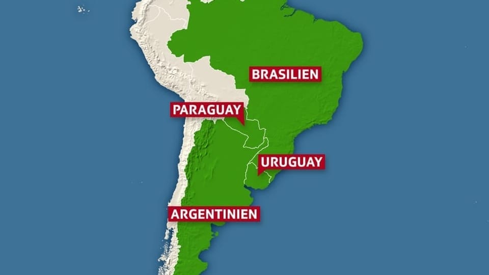 Karte Mercosur-Staaten