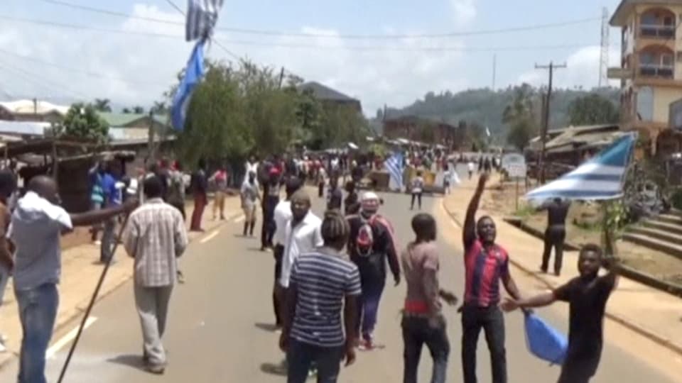 Demonstration in Bamenda.