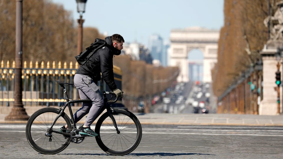 Velofahrer in Paris