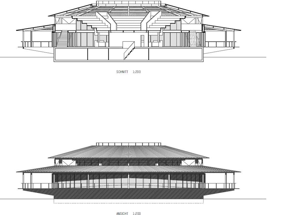 Die neuen Pläne der MpF-Stiftung, der Besitzerin der Seerose, für einen Pavillon.