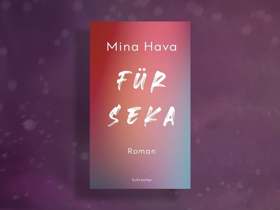 Buchcover, auf dem der Titel «Für Seka» sowie der Anme der Autorin, Mina Hava, in weisser Schrift auf rotem Grund steht.