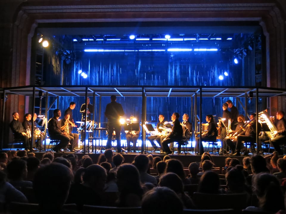 Das Orchester bei der Hauptprobe der Altdorfer Tellspiele 2016. 