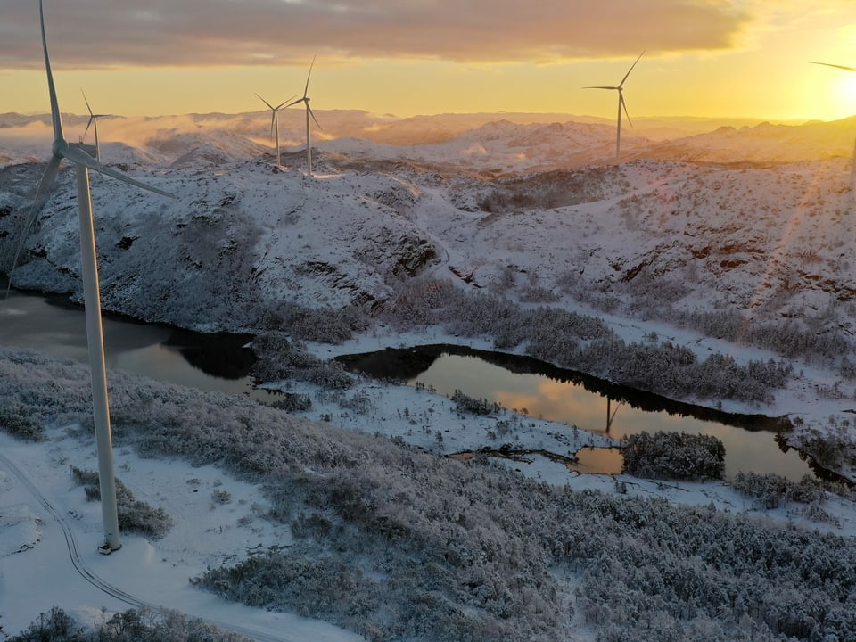 Der Windpark im norwegischen Måkaknuten