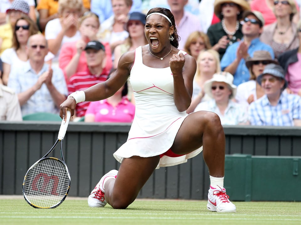 Serena Williams jubelnd.