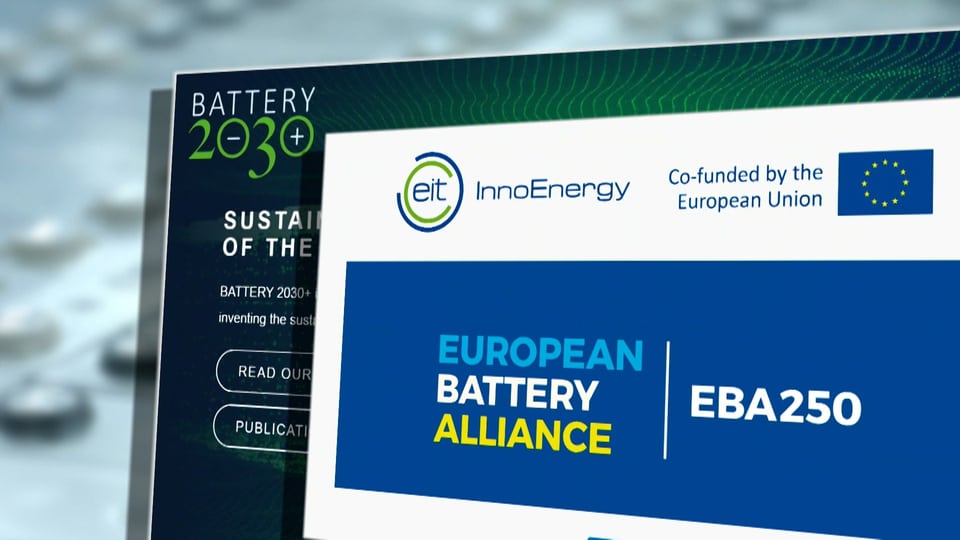 Zwei Websites hintereinander auf dem Screen – «European Battery Alliance»  und «Battery2030+» 