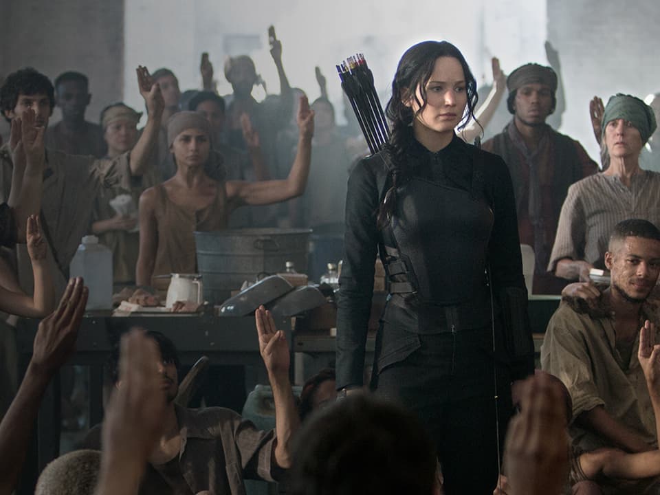 Die Heldin Katniss Everdeen.