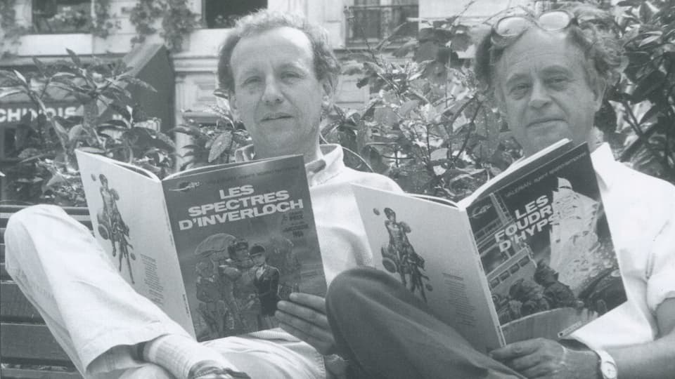 Zeichner Jean-Claude Mézières (links) und Autor Pierre Christin.